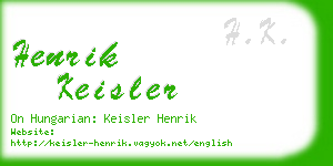 henrik keisler business card